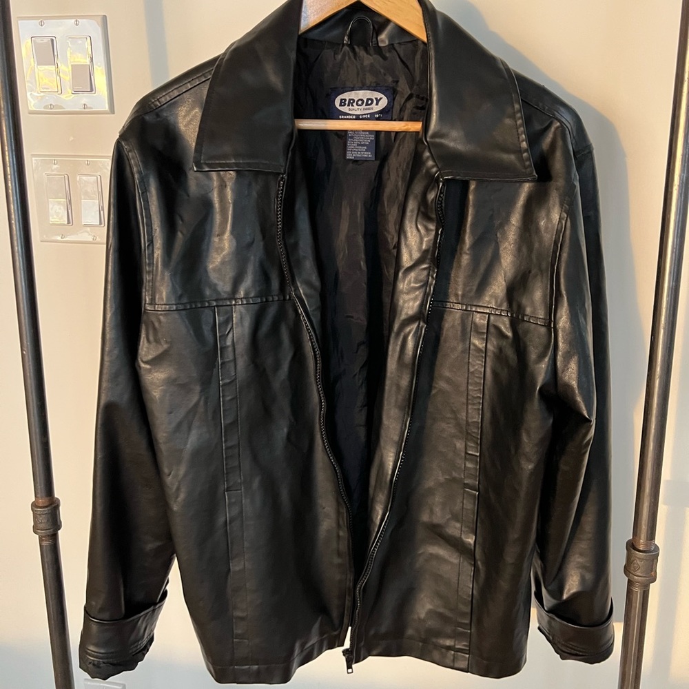 Vintage 90s oversized vinyl jacket
